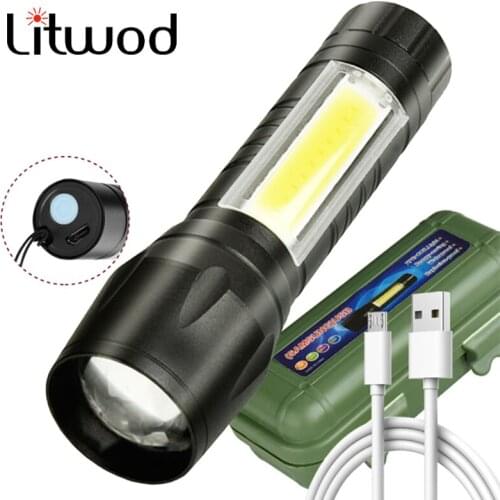 Upgraded version XP-G Q5 Led Flashlight Torch Aluminum Waterproof Camping Bulbs Shock Resistant Zoomable portable light Ship