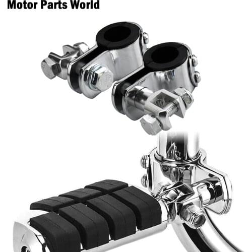 Motorcycle Universal 32mm Highway Bar Footpeg Footrest Mount Clamp Bracket Fit For Harley Sportster Softail Fatboy Dyna Touring