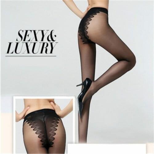 Womens sexy oil Shiny stockings collant femme Transparent Silk Stocking hose Pantyhose Leggings Butterfly Sexy Bikini Crotch