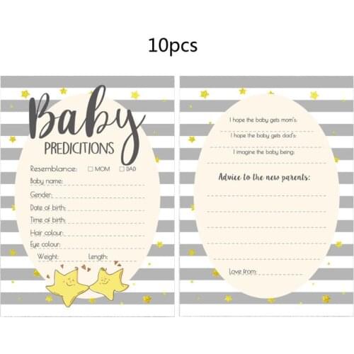10 Pack Advice and Prediction Cards for Baby Shower Game Parent Message Advice Book Fun Gender Neutral Shower Party 2020 New
