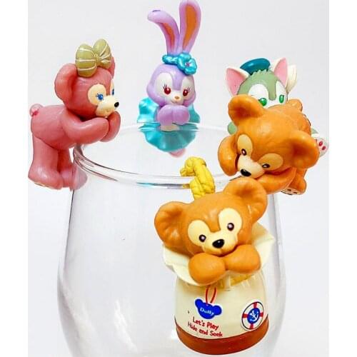 10set PVC Duffy Bear for cup Kawaii In Pajamas Action Figure Dolls Toy Collection Figure Toy Gift Wholesale