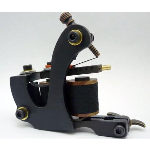 5Pcs/lot Professional Handmade Tattoo Machine 10 Wrap Coils Iron Cast Frame Custom Tattoo Gun For Liner Shader HTM-6273
