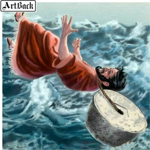 5d diamond embroidery portrait sea icon diamond painting landscape full square & round diamond mosaic decoration sticker 30x30cm