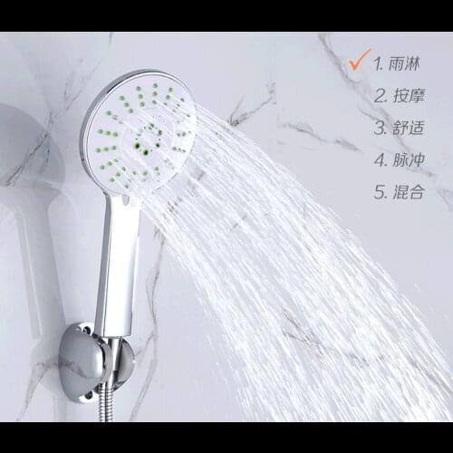 Free shipping Popular round hand shower with ABS bathroom hand shower by 5 function ABS hand shower set