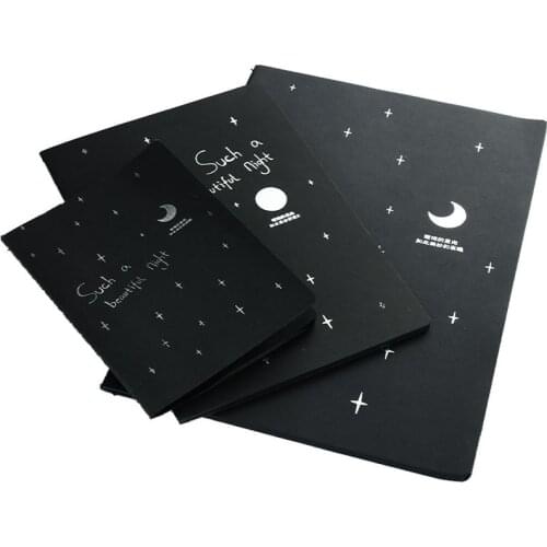Black Notebooks Diary Notes Paper Sketchbook Notepad Soft Cover Graffiti Notebook For Drawing Painting Office School Supplies