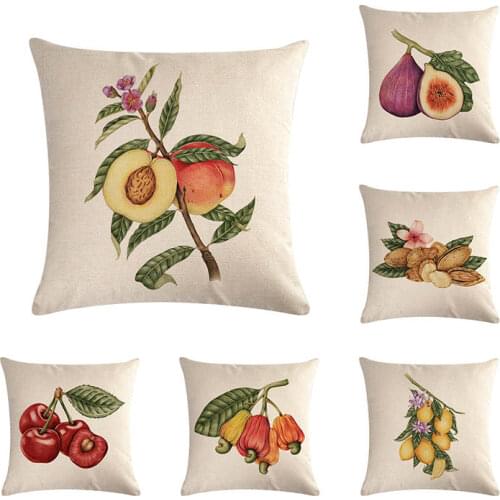 Fruits cushion covers 45x45cm Square Peach Throw Pillow Cover For Sofa apple Pillowcase For Sofa office