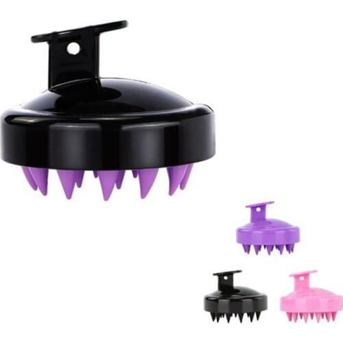 Colorful Hair Washing Silicon Brush Hair Cleaning Comb Head Massager Household Shower Tool Multicolored E1084