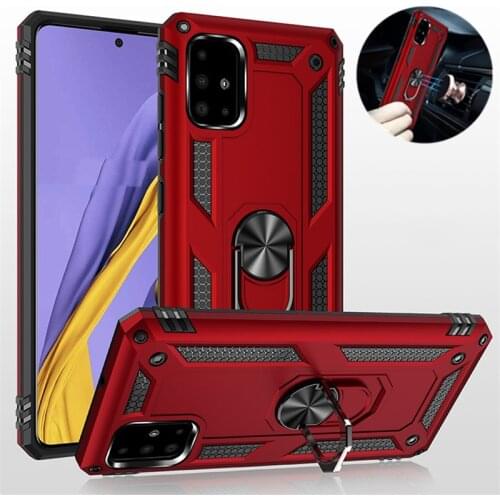 For Samsung Galaxy A01 Core Case Armor Magnetic Ring Holder Stand Cover For Galaxy A01 Core A 01 A013f A01Core M01 Phone Cases