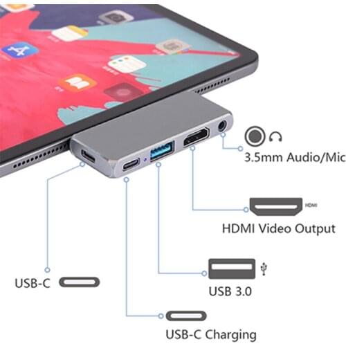 Type-c docking station to Hdmi 4K OTG Nintendo five-in-one USB3.0 splitter HUB docking station