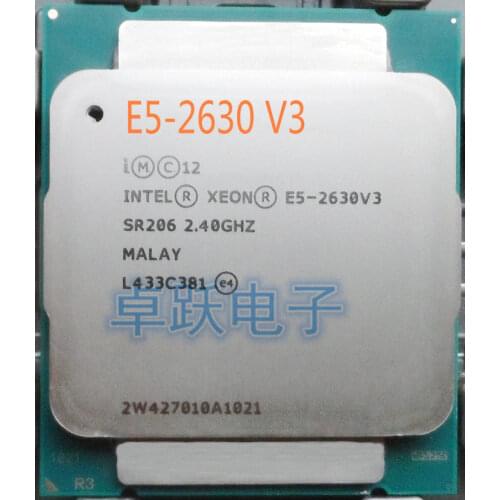 E5-2630V3 Original Intel Xeon E5 2630 V3 2.40GHZ 8-Core 20M Cache E5-2630 V3 DDR4 1866MHz FSB FCLGA2011-3 85W E5 2630V3