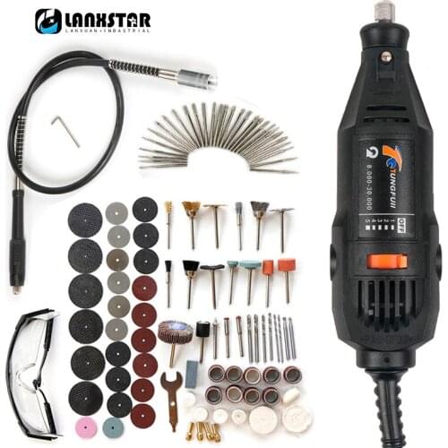 Electric Drill Power Tools Mini Drill Rotary Tools Accessories with 106PC Drill Bits Cutting Discs Sanding Paper Flexible Shaft