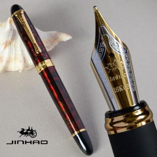 JINHAO X450 WINE FOG AND GOLDEN 18KGP 0.7mm BROAD NIB FOUNTAIN PEN JINHAO 450 OFFICE BLACK GREEN PINK WHITE 21 COLORS FOR CHOICE