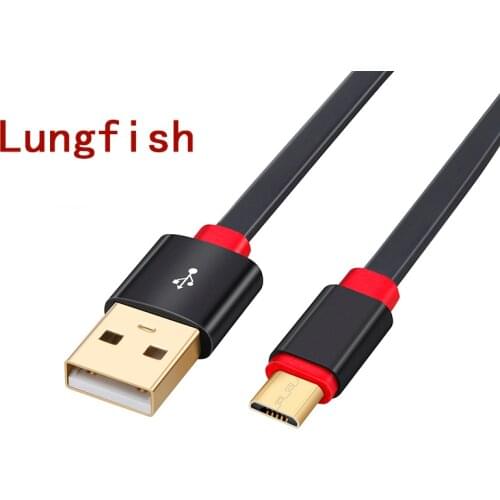 Lungfish Micro USB Cable 2.0 Charger & Sync 2 in 1 Flat Noddle Design 0.3m 1m 1.5m 2m 3m For Android phones for Lenove/MP3