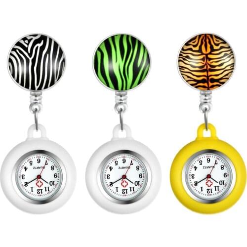 LANCARDO New Arrival 2021 Silicone Clip Pendant Pocket Watch for Nurse Doctor Clock Stretchable Carrying Pocket Watch Wholesale