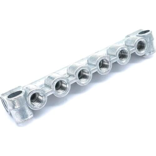 M8x1mm female Thread 8 Port Aluminum Lube Oil Piston Distributor Value Manifold Block for centralized lubrication system
