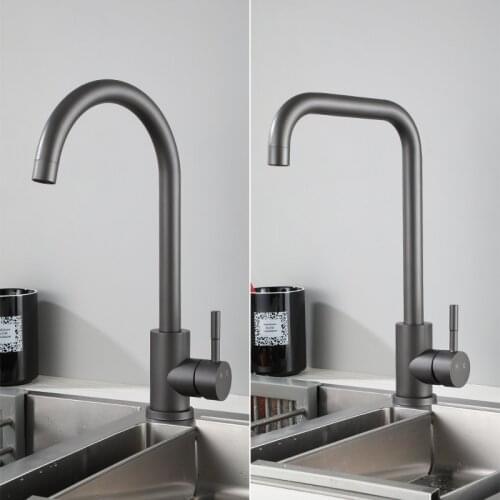 Frosted Gray Kitchen Faucet 304 Stainless Steel Balcony Hot and Cold Water Faucet Home Improvement for Kitchen Kitchen Aid Mixer