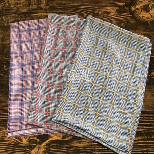 Micro grid fabric soft elastic crepe plain chiffon skirt unlined upper garment unlined upper garment of cloth / 1 m