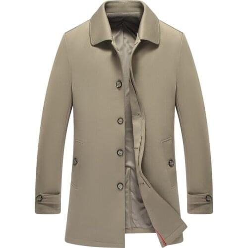 Men Trench Mens Coat Fashion Lapel Trench Jacket Male Business Casual Windbreaker Outerwear New Long Gentleman Lapel Coat