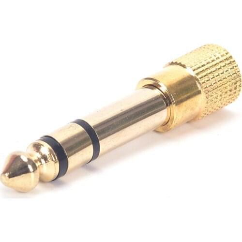 6.5MM Male to 3.5MM Female Jack Plug Audio Headset Microphone Recording Adapter 6.5 3.5 Converter Aux Cable Gold Plated