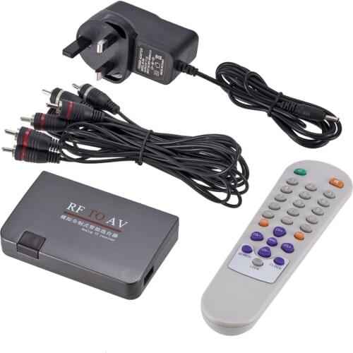 RF to AV Converter Station Selector TV Cable TV to Projection TV Video Port Supports Full Standard