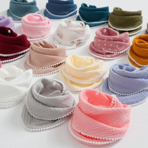 Baby Bibs Cotton Feeding Tassel Saliva Towel Soft Pure Triangle Drool Scarf Bandana Bib Boys Girls Stuff Slabber Absorbent Cloth