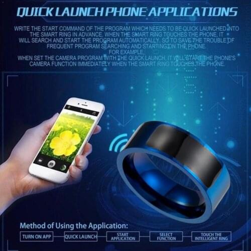 Titanium Steel NFC Smart Ring Technology Multi-functional Finger Mobile Digital Windows Phone For Android Ring H9Z0
