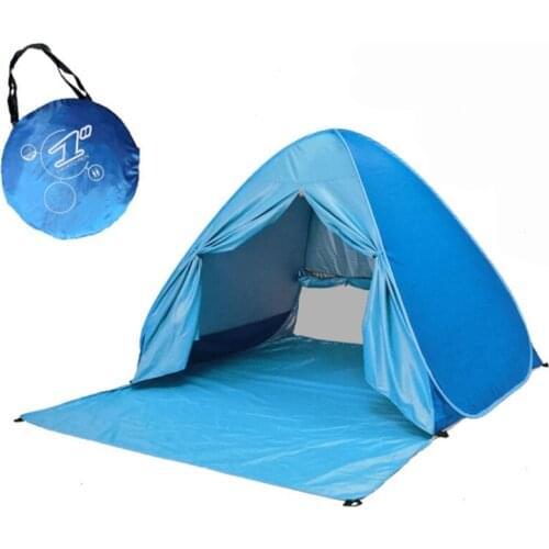 2020 Upgrade Beach Tent UV Sun Shelter Waterproof Lightweight Beach Sun Shade Canopy Cabana Beach Tents Fit 2-3 Person