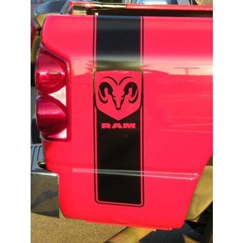For Universal 1Set/2Pcs 2002 to 2017 Dodge Ram Pickup Bumble Bee Racing Vinyl Decal, Very Nice