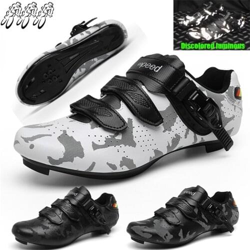 Bicycle Shoes Mountain Bike Shoes Road Car Hard Camouflage New Color-changing Lock-free Leisure Riding Shoes Men and Women