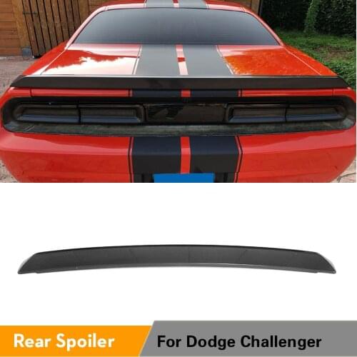 Rear Spoiler For Dodge Challenger 2008 - 2014 Rear Trunk Spoiler Boot Wing Lip ABS Painted With Black And White Carbon Fiber