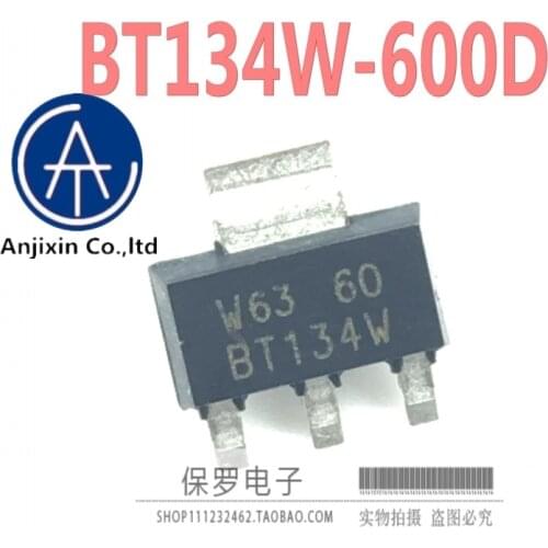 10pcs 100% orginal and new Thyristor Triac BT134W-600D BT134W SOT-223 in stock
