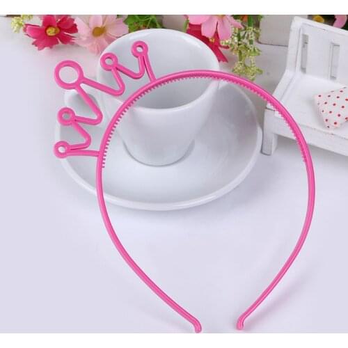100pcs/lot 0.6CM ABS Tiara Crown Headwear Headband Happy Princess Birthday Wedding Party Baby Girls Hairwear Hair Decorations