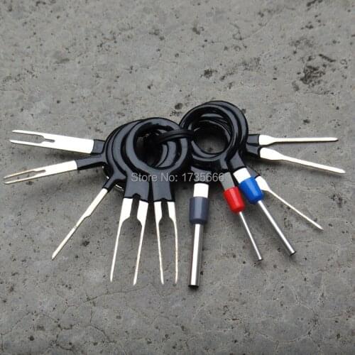 11PCS Car Terminal Removal Tool Wiring Connector Extractor Puller Release Pin For Chevrolet Ford Honda Jeep Nissan