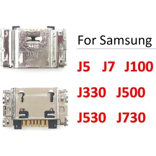 2Pcs/Lot, Type-C USB Charger Jack Connector socket Data charging port tail plug For Samsung J1 J5 J7 J330 J530 J730 J1 J100 J500