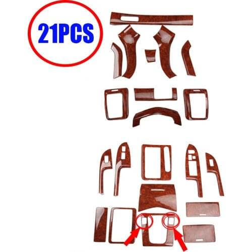 For Honda Accord 7th 2004 2005 2006 2007 Peach wood grain style Interior Center Console Molding Trim Kit