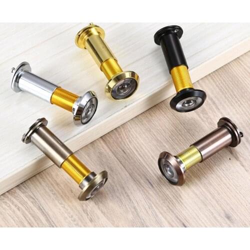 Door Eye Hole 200 Degree Wide Angle Door Viewer Hidden Viewers Lens Door Security Peephole Glass Adjustable K1E3