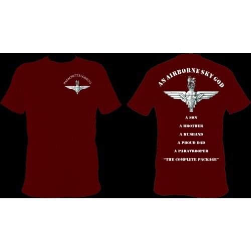 Airborne Sky God Paratrooper T-Shirt (Dad) - Parachute Regiment New Brand Clothing O Neck Short Sleeves Boy Cotton Funny T Shirt