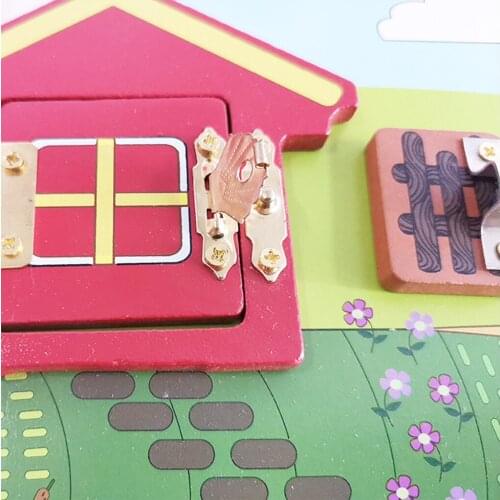 Montessori Busy Board for Toddlers Wooden Sensory Toys Learning Activities