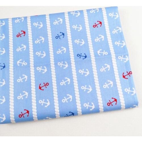 Sea anchor Cotton Fabric Kids Textile Patchwork Cloth DIY Sewing Quilting Fat Quarters Tecido Material For Baby&Child Tissus