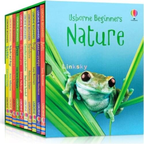Usborne Beginners Nature 10 Books Children Collection Pack Hardback Box Set, Short Stories English Picture Book,Ages 7-12