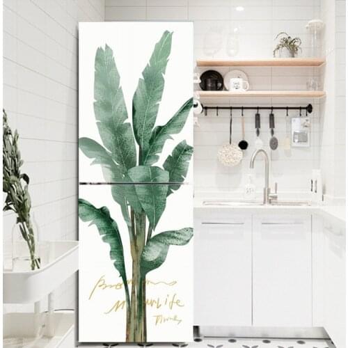 Prints Self Adhesive Plant Pictures Creative Door Fridge Decor Stickers Waterproof 3D Mural Renovation Decals For Living Room