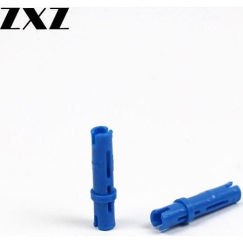 20pcs/lot Blue Bulk Technical Pins Long with Friction Ridges Lengthwise 6558 Plastic Building Blocks Enlighten Parts for Kids
