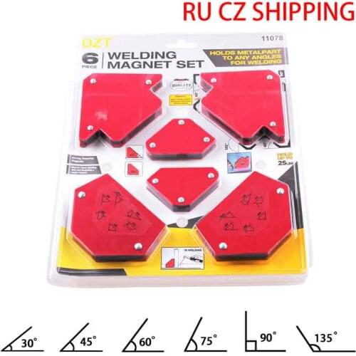 6PCS Welding Magnet Fixer Welding Positioner Magnetic Fixed Angle Soldering Locator Welding Accessories