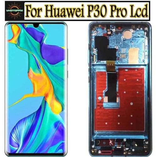 100%New For Huawei P30 Pro LCD Display Touch Screen Digitizer Assembly VOG-L29 VOG-L09 LCD with Frame For Huawei P30 Pro Display