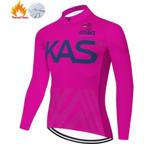 Kas Retro Winter Thermal Fleece Camiseta Mallot Equipamento Cyclisme Homme Maillot Hombre Jersey Camisa Ciclismo Masculina