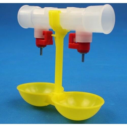 1pcs Chicken drinking fountain Double Hanging Cup Ball nipple drinkers 25cm Chicken equipment wholesale Quail feeders