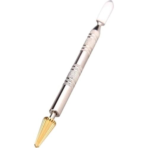 LMDZ 1PC Dual Head Brass Head Leather Edge Oil Gluing Dye Pen Applicator Speedy Paint Roller Tool for Leather Craft Tools