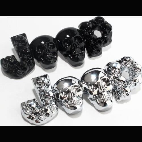 10x Jeep Grand Cherokee Compass Wrangler JK Renegade Patriot Liberty Skull Car ABS Emblem Sticker Decals Styling Accessories