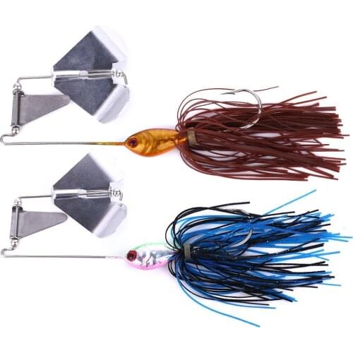 2pcs Buzzbait Spinner Bait 16g with Bass Fishing Spoon Lure Metal Jig Jigging lure Swimbait Spinnerbait