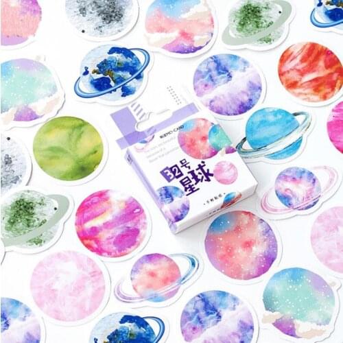 45pcs/set Colorful Planets Decorative Sticker DIY Starry Adhesive Stickers Photo Album Diary Stationery Kids Gift (tt-4022)